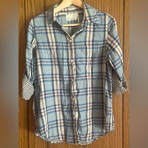 Trovata Blue and White Checkered Shirt